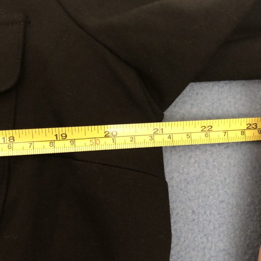 Jones New York Women's Black Two Pocket Gold Buttons 3/4 Sleeve Shirt Dress - 16 - Picture 10 of 11
